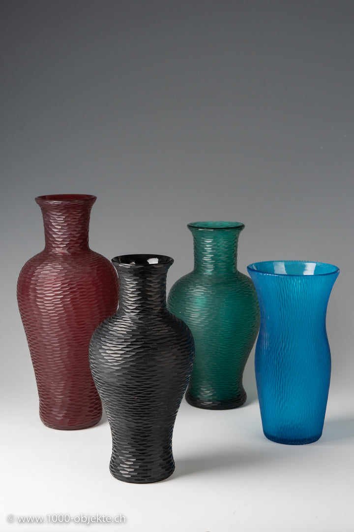 Carlo Scarpa for Venini. battuto vase, 1940, signed