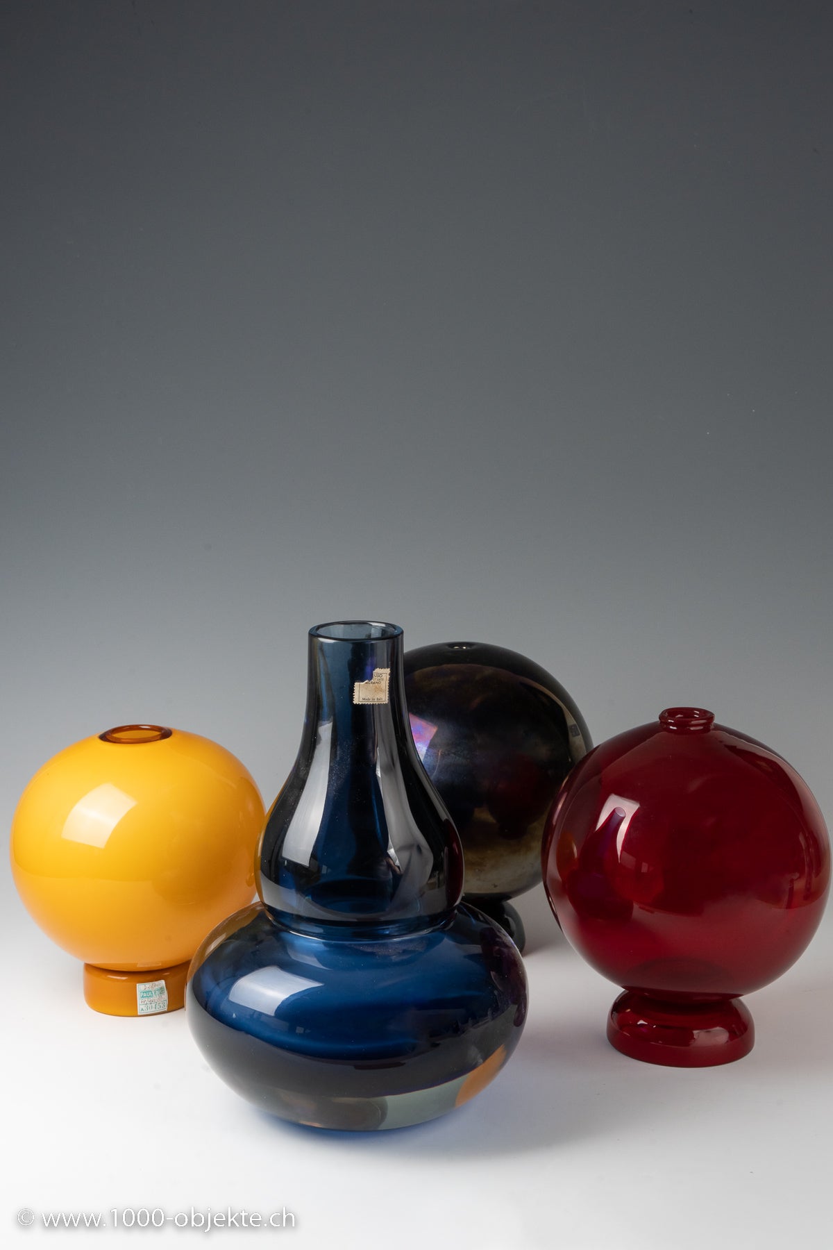 Vase rot. Design Carlo Scarpa Provenienz Pauly &amp; C. Muranoglas ca. 1960-70