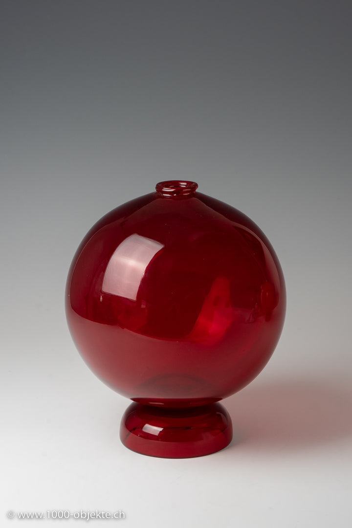 Vase rot. Design Carlo Scarpa Provenienz Pauly &amp; C. Muranoglas ca. 1960-70