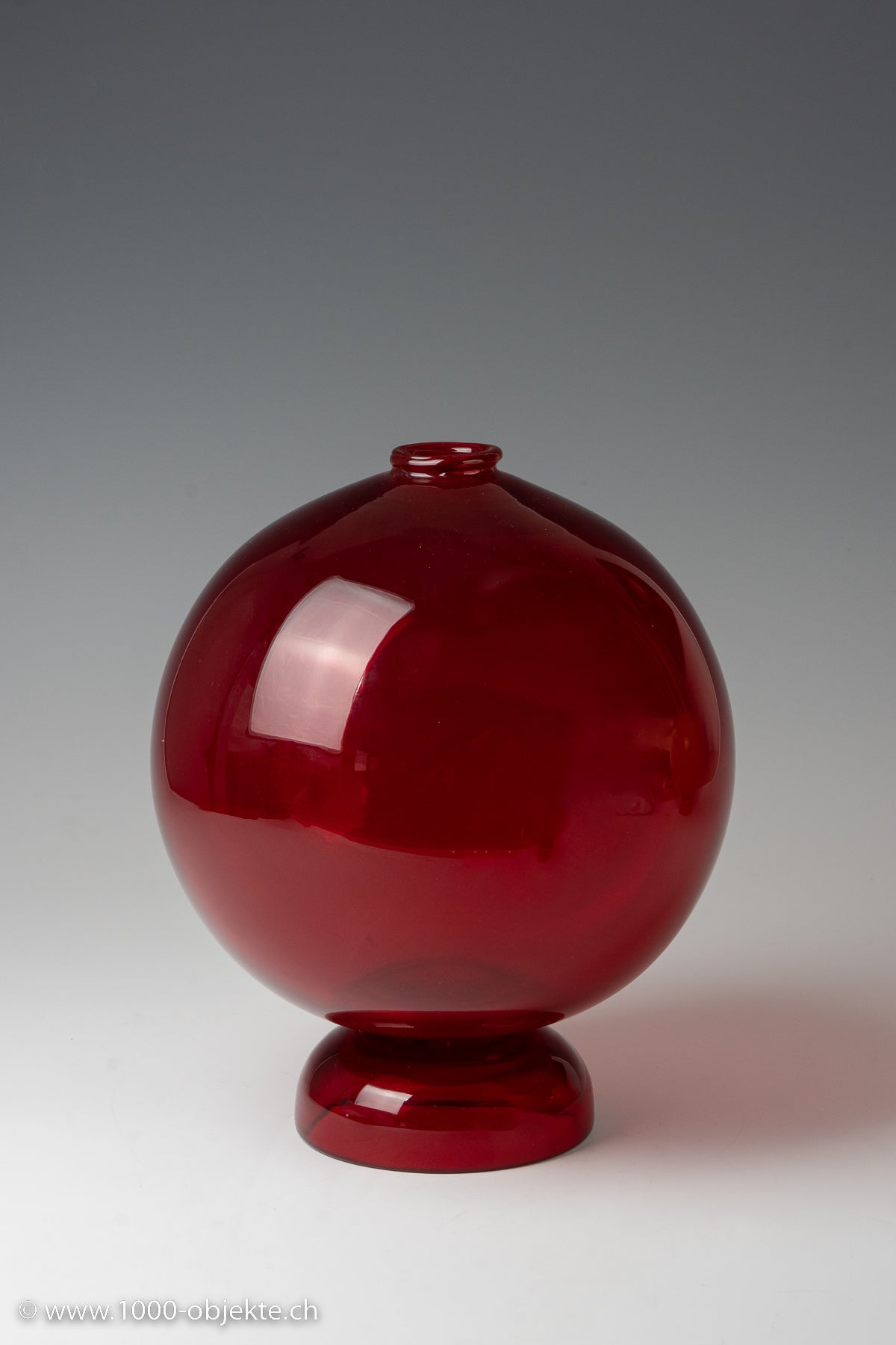 Vase rot. Design Carlo Scarpa Provenienz Pauly &amp; C. Muranoglas ca. 1960-70