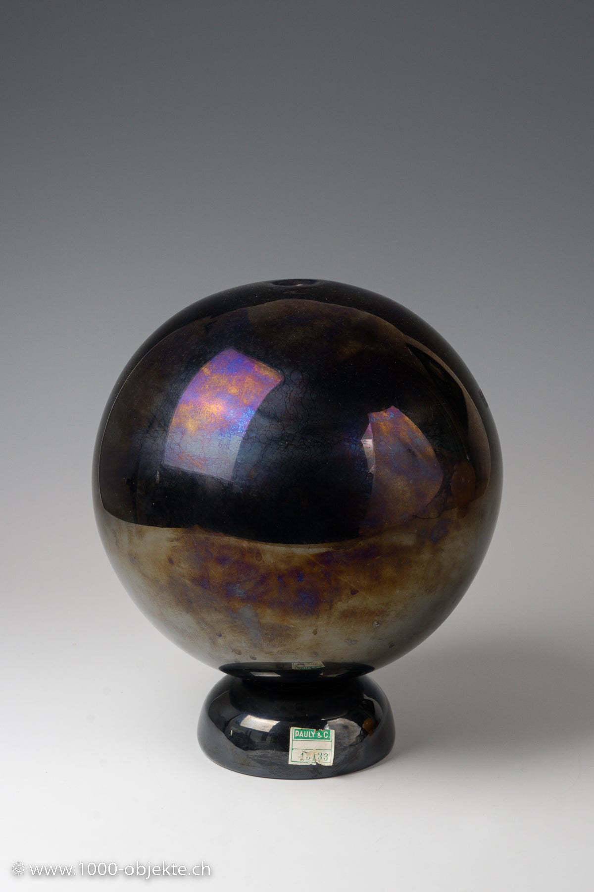 Vase  "nero irridato". Design Carlo Scarpa Provenance Pauly & C. Murano glass ca. 1960-70