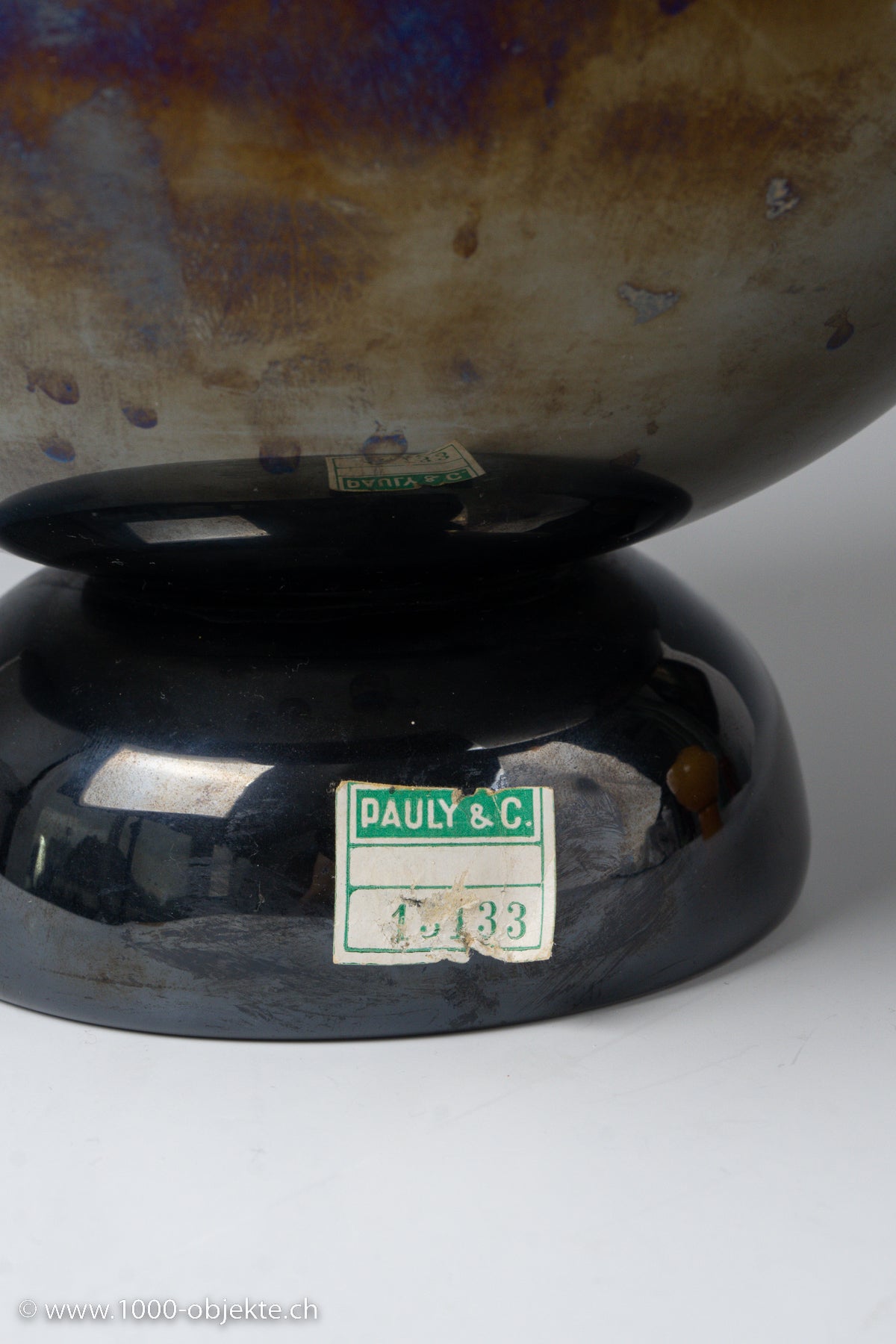 Vase  "nero irridato". Design Carlo Scarpa Provenance Pauly & C. Murano glass ca. 1960-70