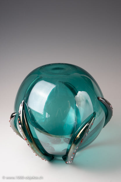 "Polpo" iridato glass vase, Gae Aulenti, 2006, 20/99.by Venini