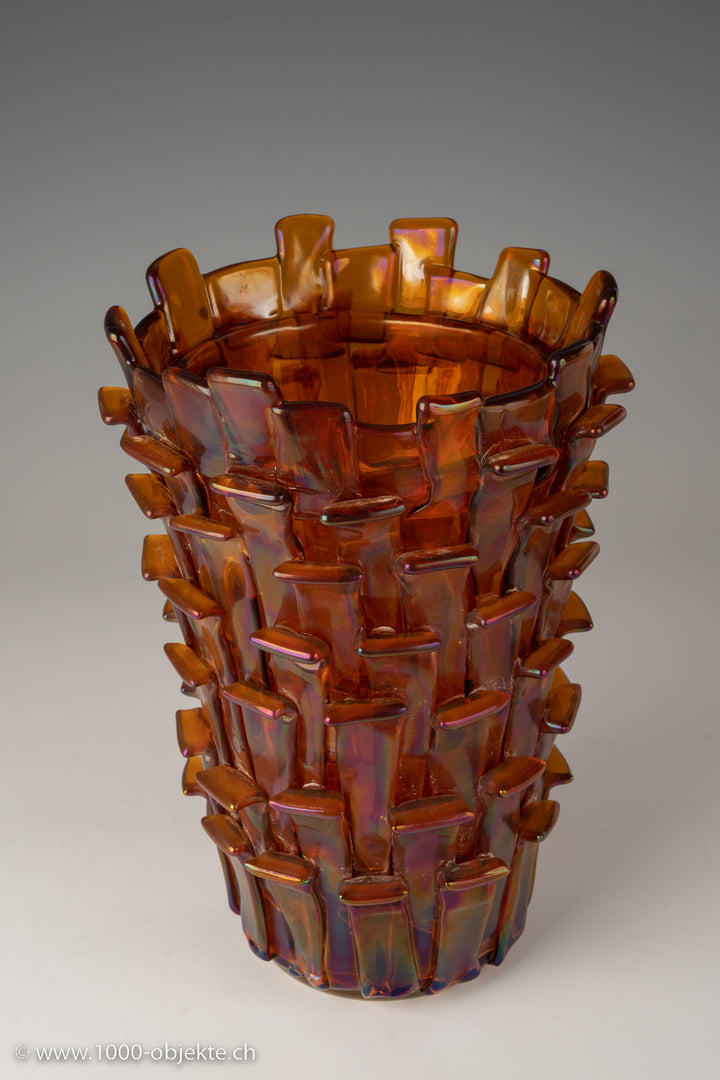 Vintage „Rtagli Vase“ von Fulvio Bianconi für Venini, 1998