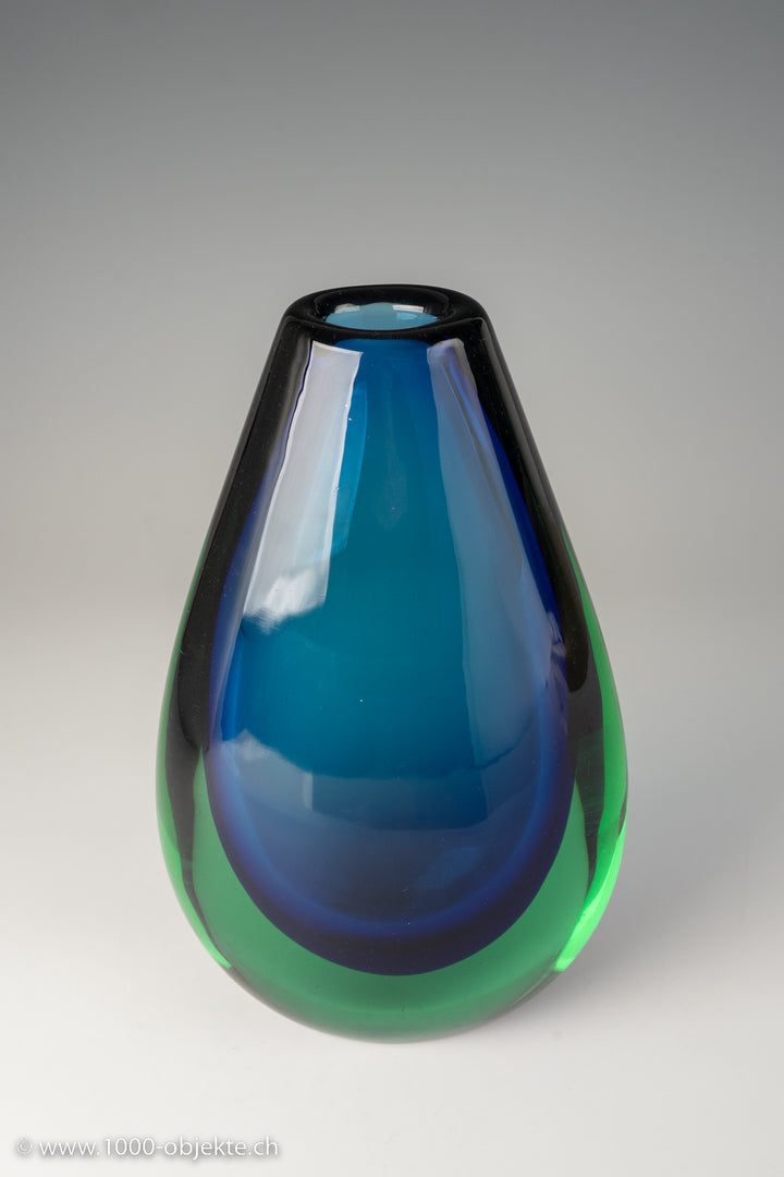 Sommerso Vase Flavio Poli, Seguso, 1954