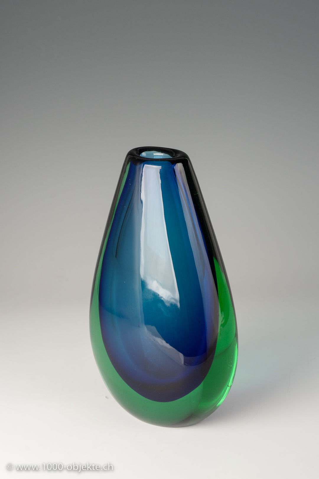 Sommerso Vase Flavio Poli, Seguso, 1954