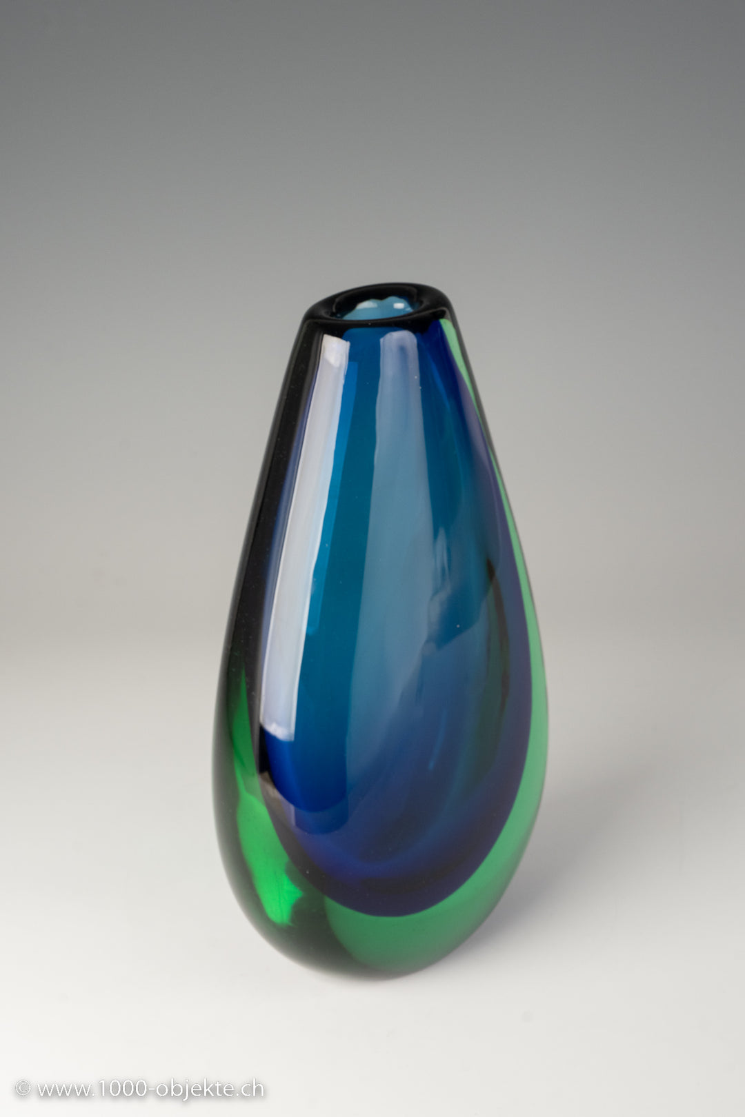 Sommerso Vase Flavio Poli, Seguso, 1954