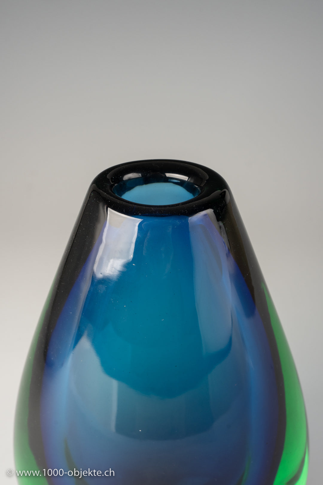 Sommerso Vase Flavio Poli, Seguso, 1954