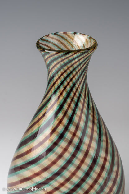 Barovier & Toso Murano. Vase Spira Aurata