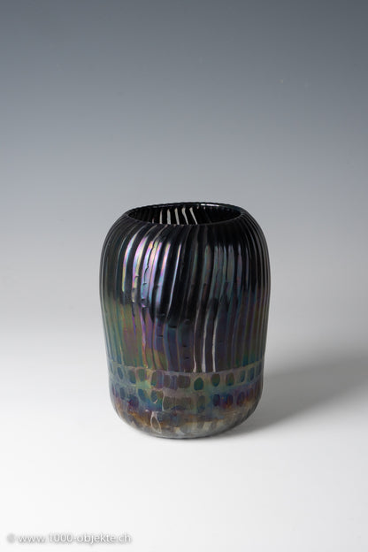 Vase in glass with cannes and Thomas Stearns, for Venini, 1962