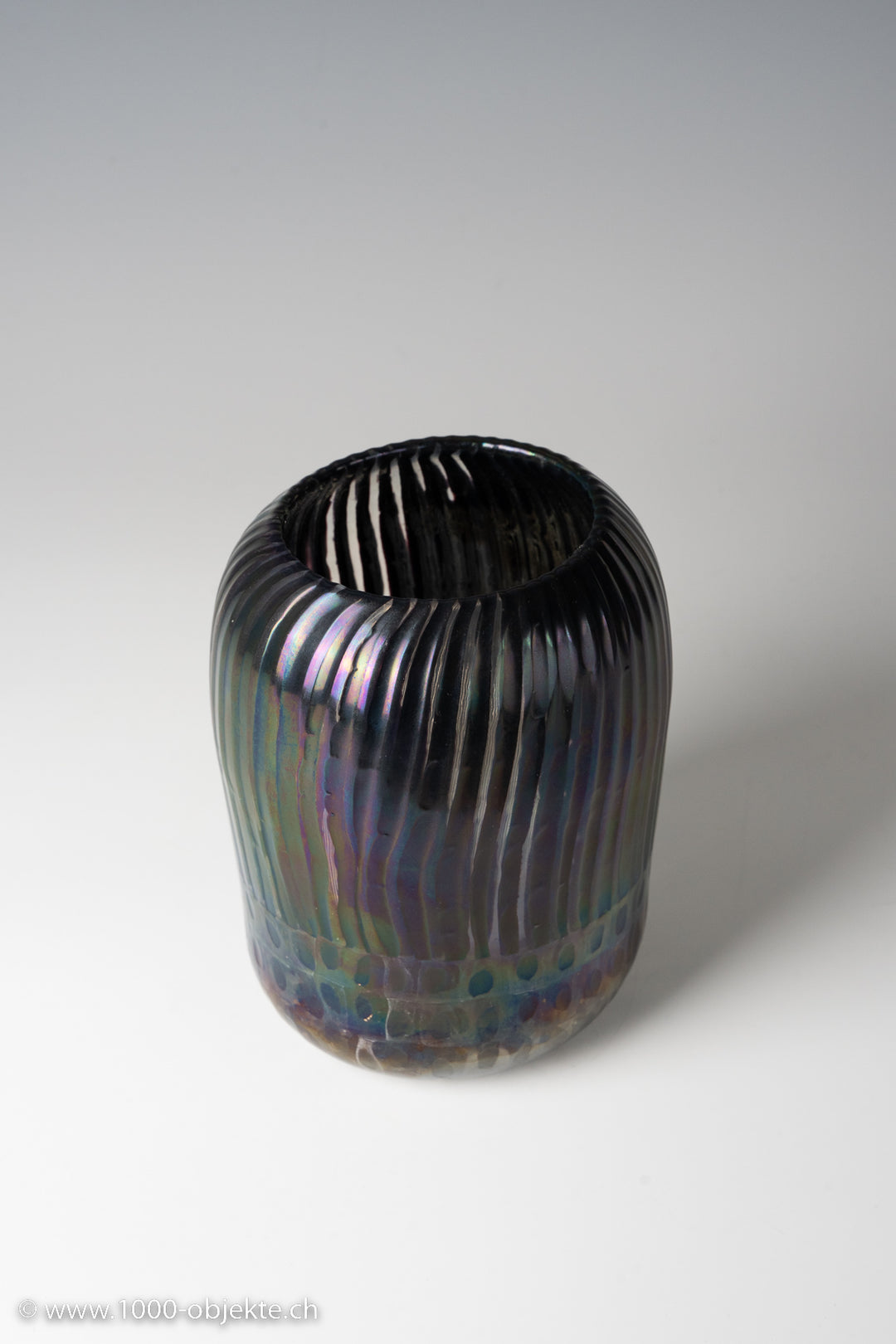 Vase in glass with cannes and Thomas Stearns, for Venini, 1962