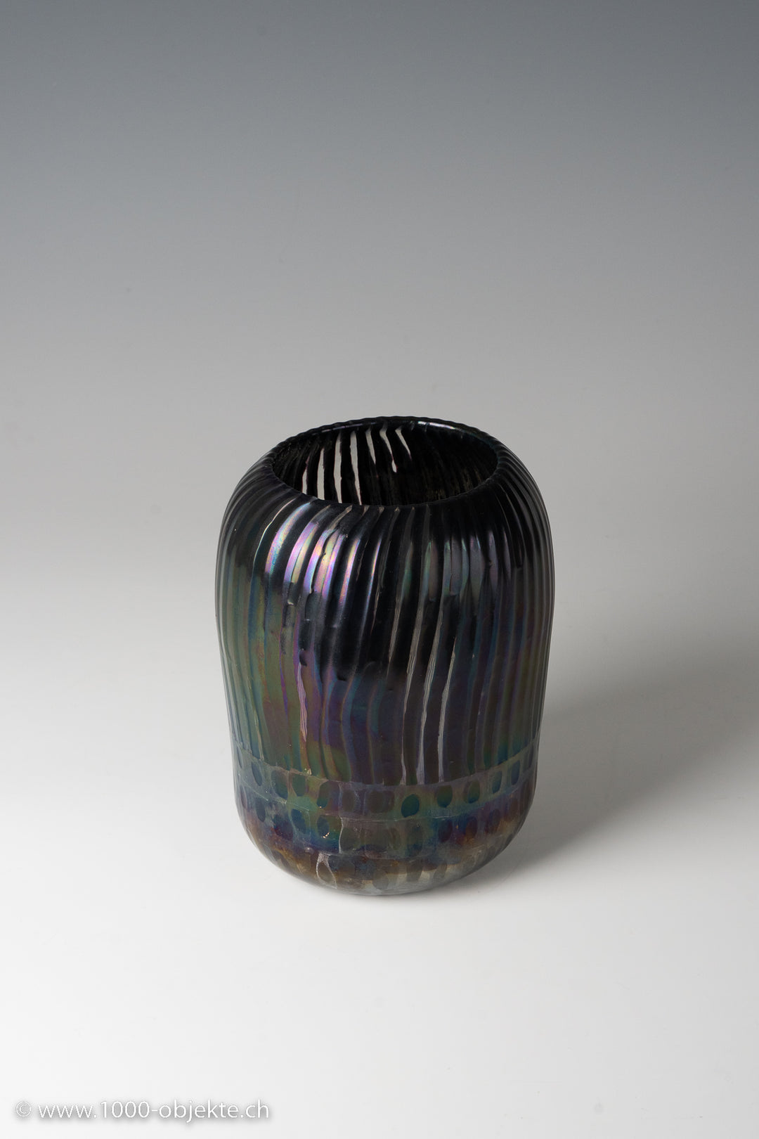 Vase in glass with cannes and Thomas Stearns, for Venini, 1962