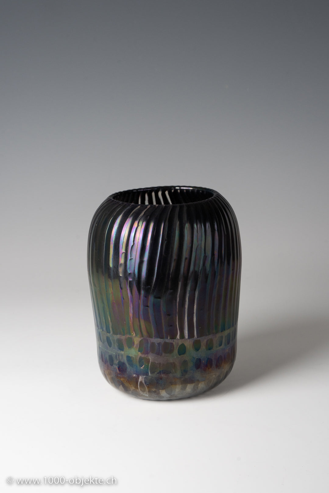 Vase in glass with cannes and Thomas Stearns, for Venini, 1962