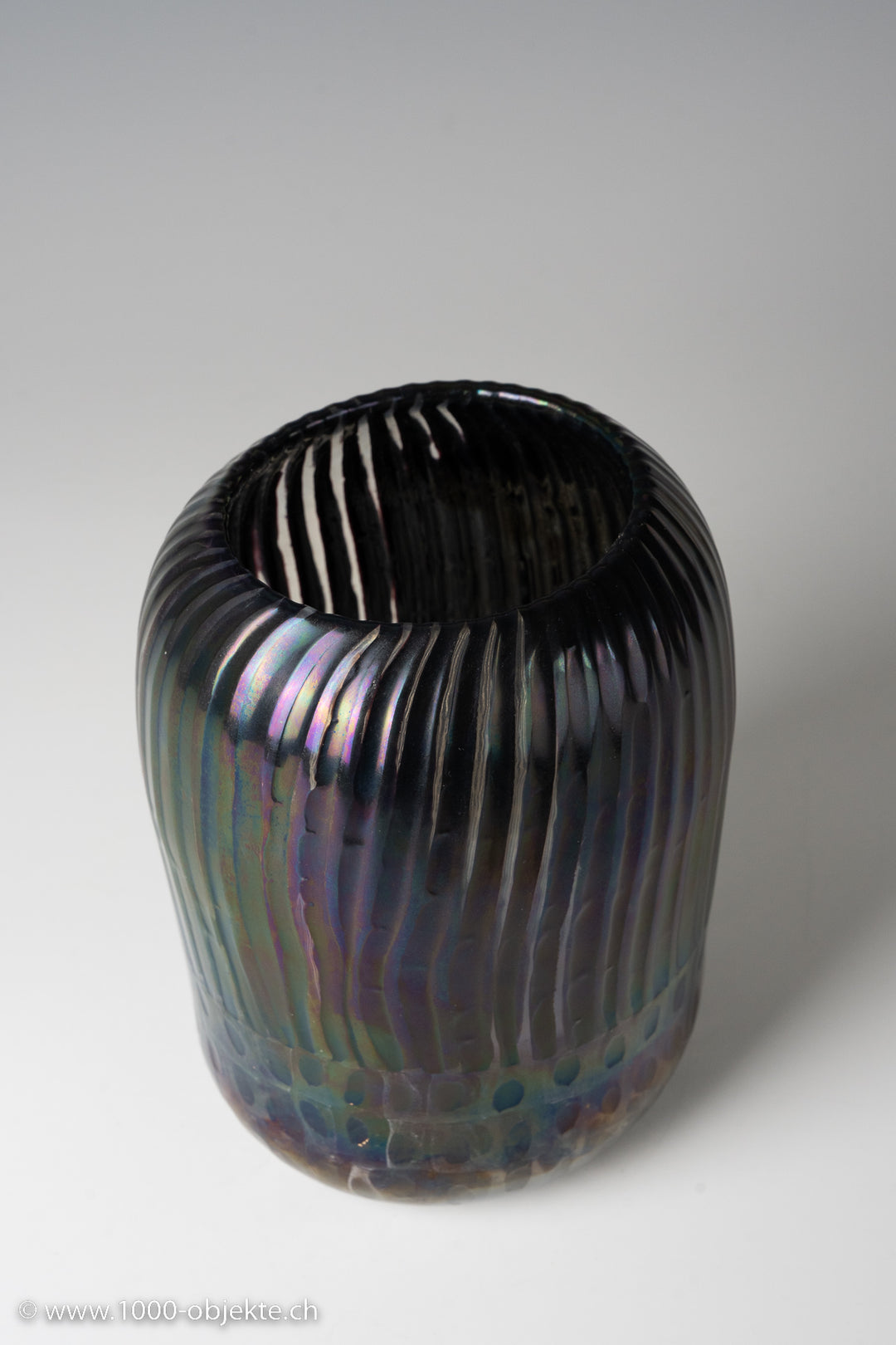 Vase in glass with cannes and Thomas Stearns, for Venini, 1962