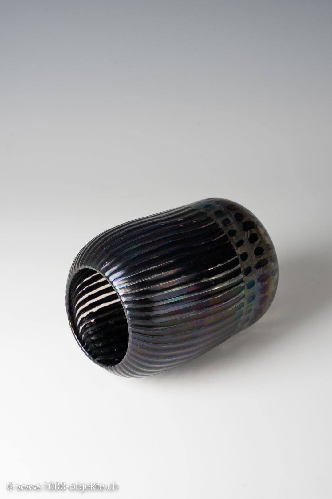 Vase in glass with cannes and Thomas Stearns, for Venini, 1962