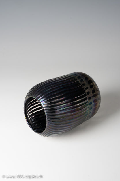Vase aus Glas mit Dosen und Thomas Stearns, für Venini, 1962