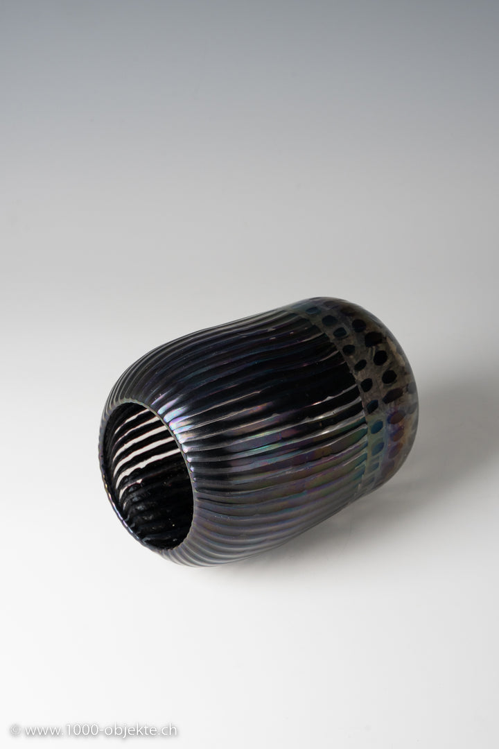 Vase in glass with cannes and Thomas Stearns, for Venini, 1962