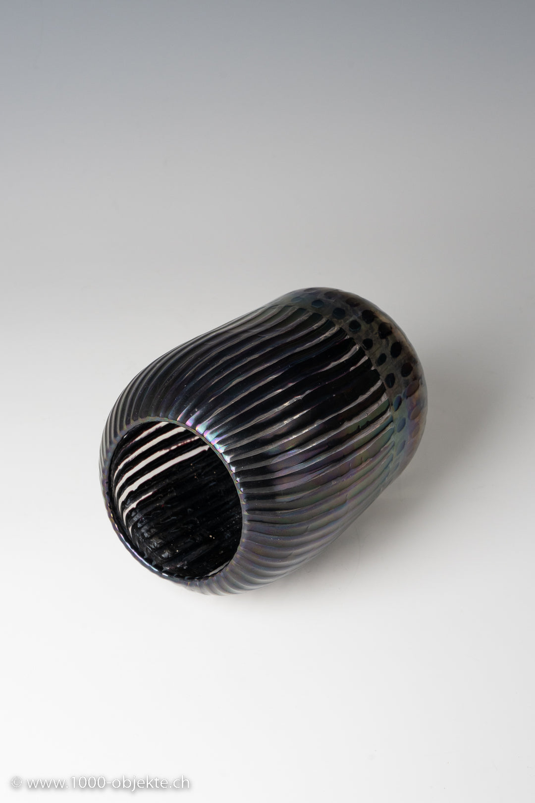 Vase in glass with cannes and Thomas Stearns, for Venini, 1962