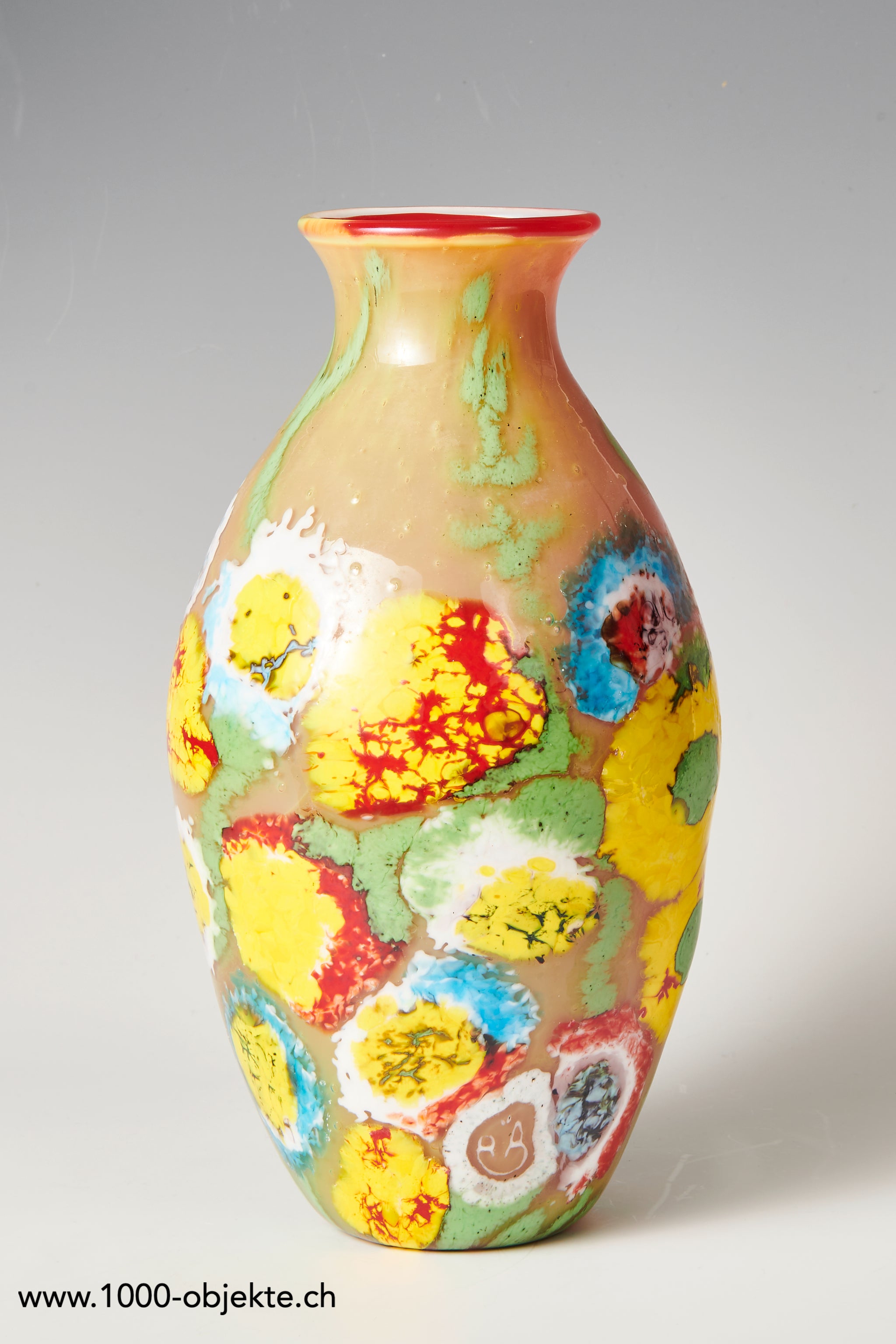 Rare and Important „Floreali“ vase by Ercole Barovier Vetreria
