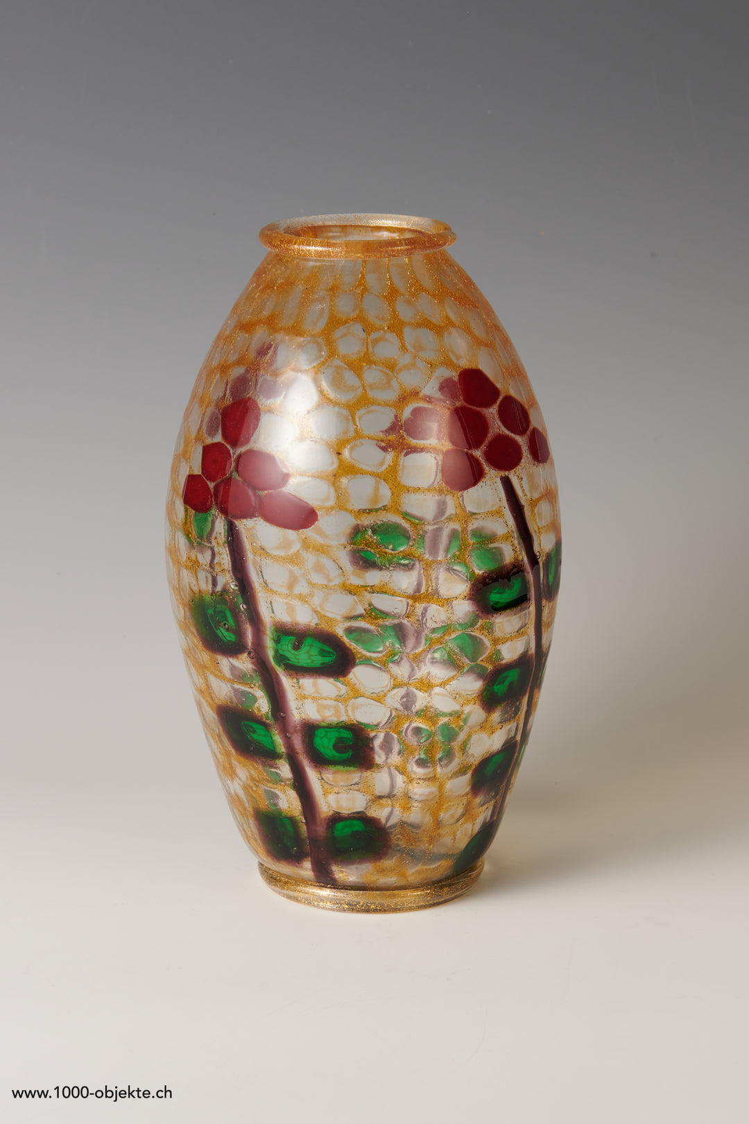 Seltene und bedeutende Mosaikvase Vetreria Artistica Barovier