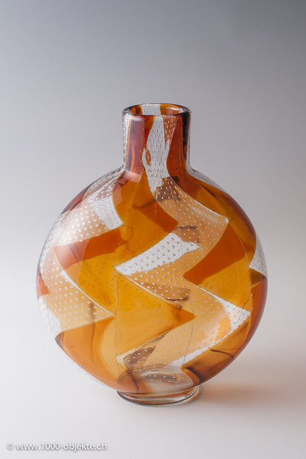 Ercole Barovier, eine seltene 'Intarsio'-Vase 'Zigzag', ca. 1963