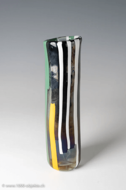 Glas-Vase von Thomas Stearns aus der Werkstatt Venini