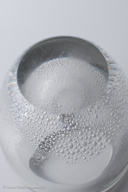 Signierte Kunstglas-Soda-Bubbles-Vase, Design Kaj Franck für Iittala Finnland, ca. 1950er Jahre