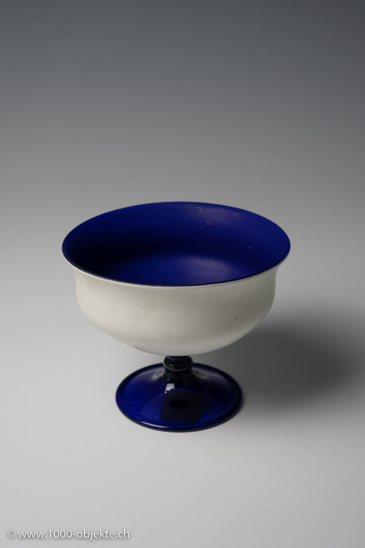 Significant bowl blue white 0paque Cvm Cappellin Venini Ca.1930