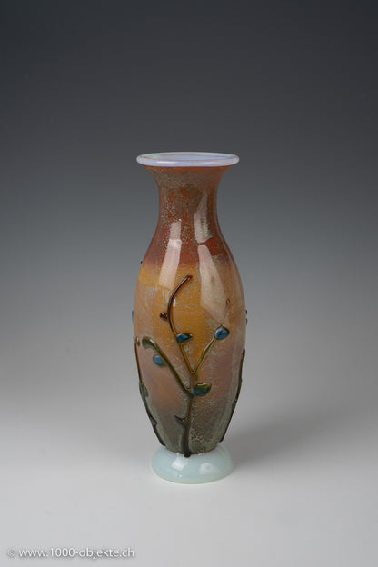 Ermanno Nason, vase with floral design, ca. 1963-1972