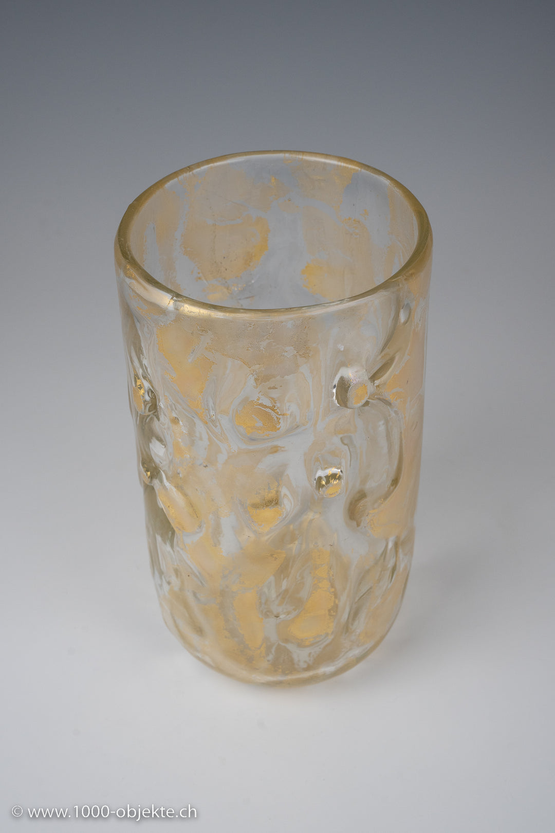 Barovier & Toso, Colorless glass with gold inclusions. 1979