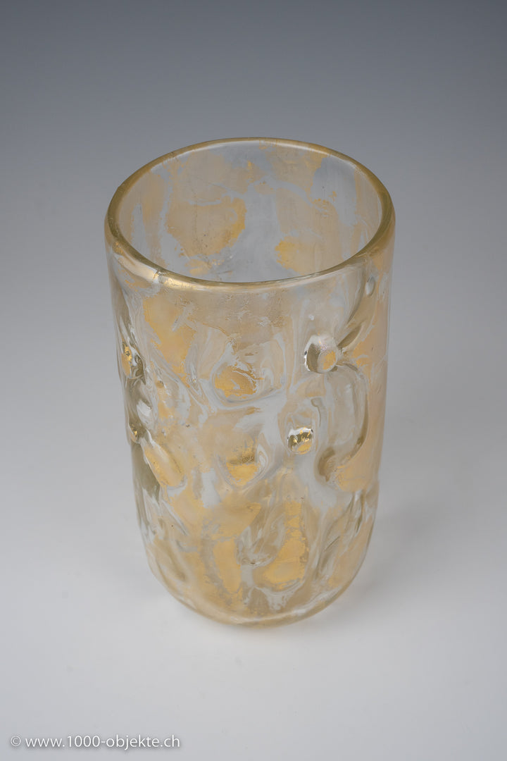 Barovier & Toso, Colorless glass with gold inclusions. 1979