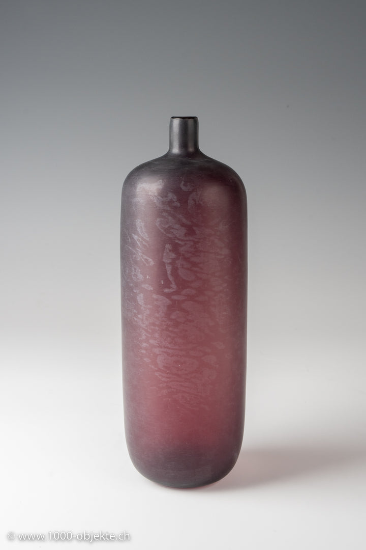 Large bottle vase signed Venini italia.  Ca. 1966