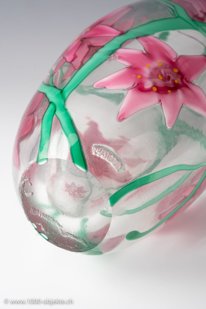 Vase Berit Johannson Murano Glas signiert für Pauly 