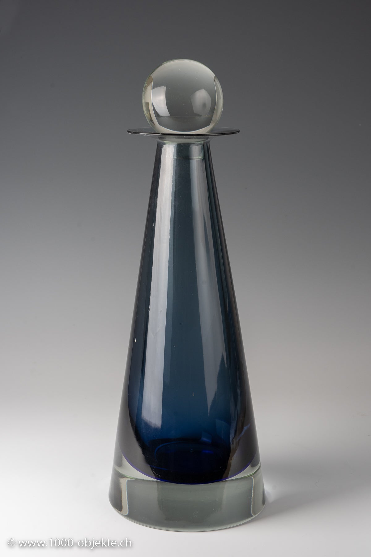 Seguso, Flavio Poli Murano Amber Glass Bottle with Stopper