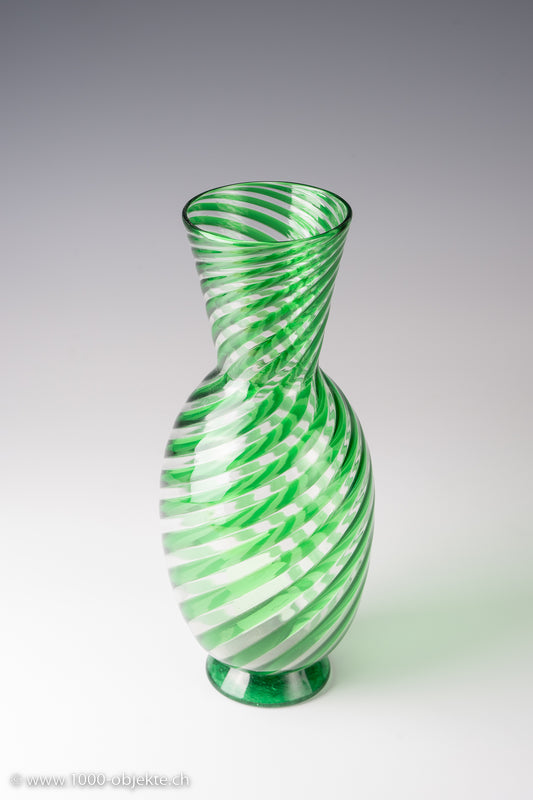 Große Vase aus Muranoglas Fratelli Toso ca. 1965 eine Canne-Label-Musterkollektion von Toso 