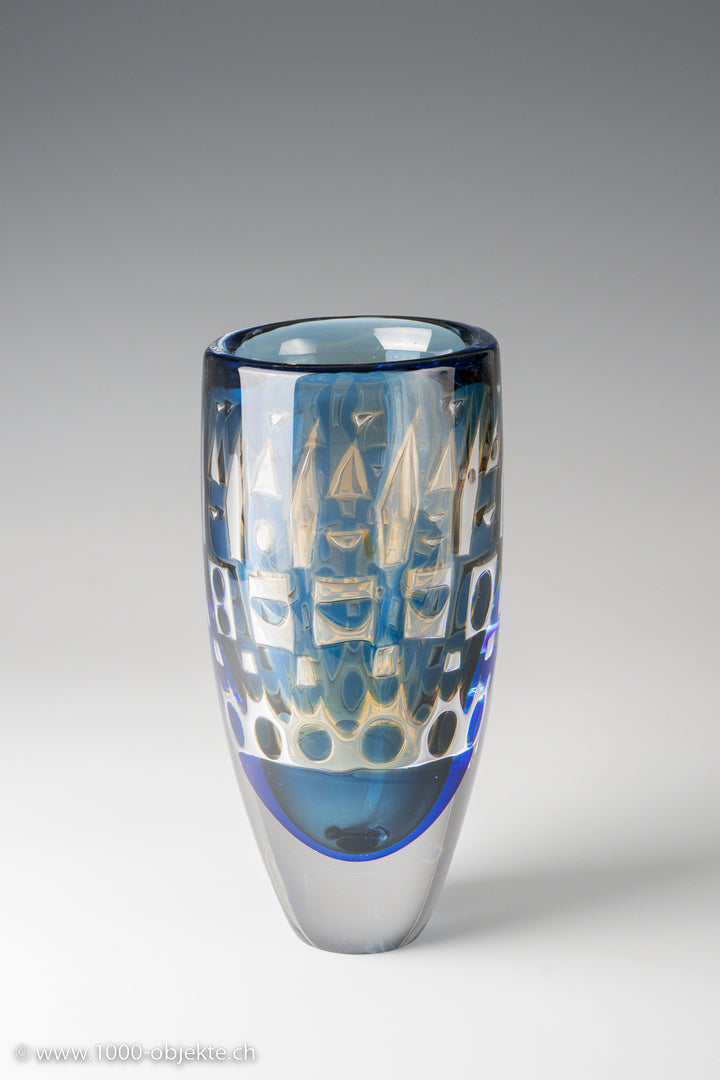 Ingeborg Lundin. Vase, Modell Ariel „249 E“, Design C. 1972 für Orrefors