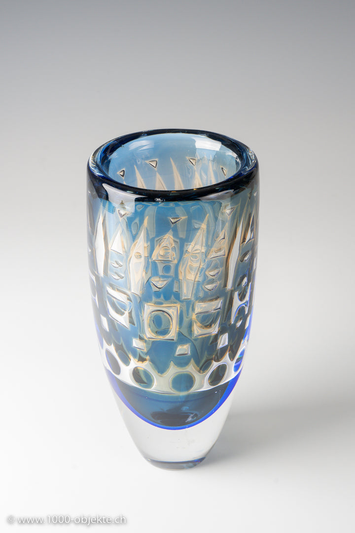 Ingeborg Lundin. Vase, Modell Ariel „249 E“, Design C. 1972 für Orrefors