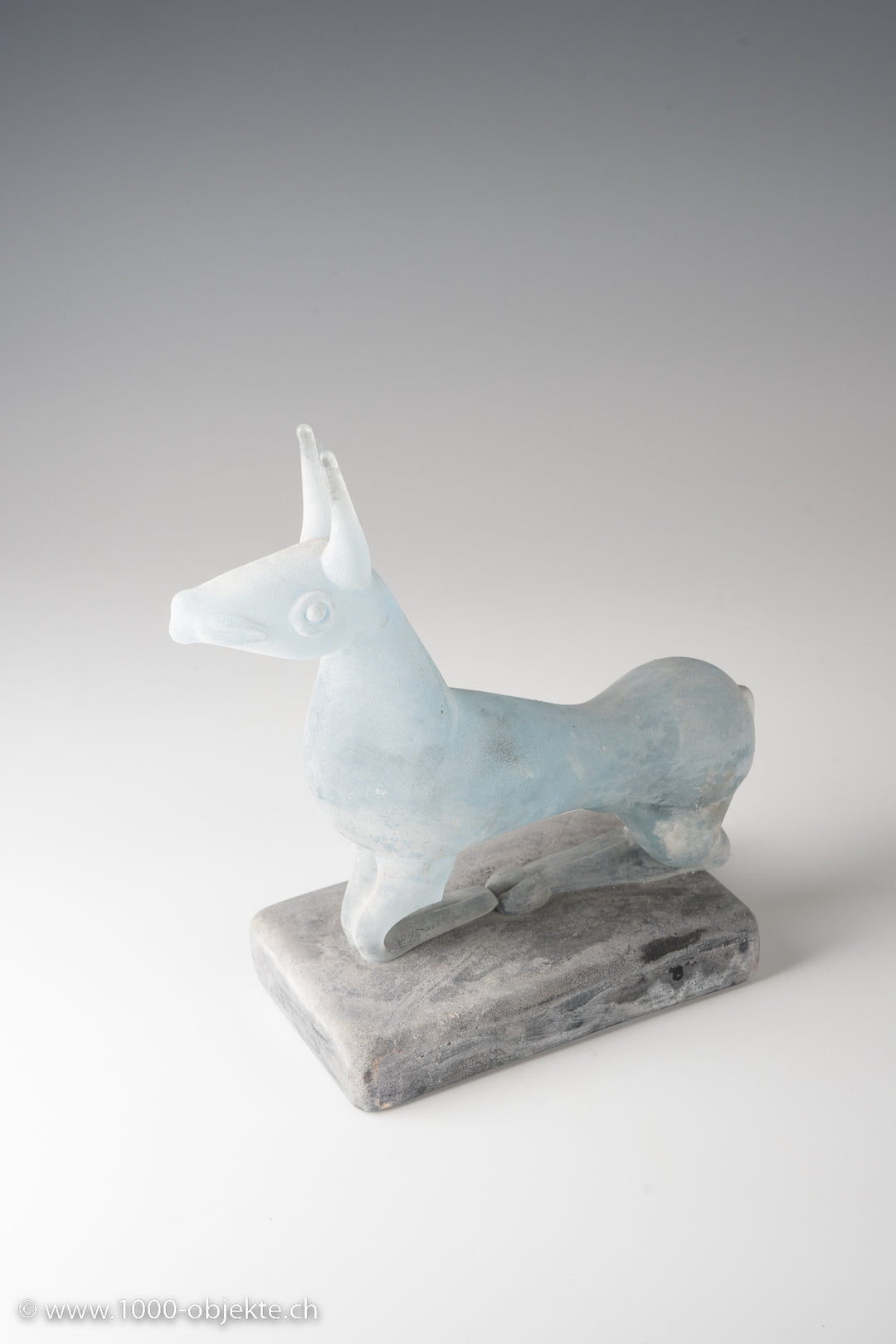 Cenedese Nason 1963-72 Einzigartige Murano-Glasskulptur mit Scavo-Motiv „PHARAONENHUND“