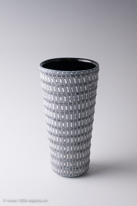 Massimiliano Pagnin Vase „BIBE“ schwarz und weiß, 2002, signiert