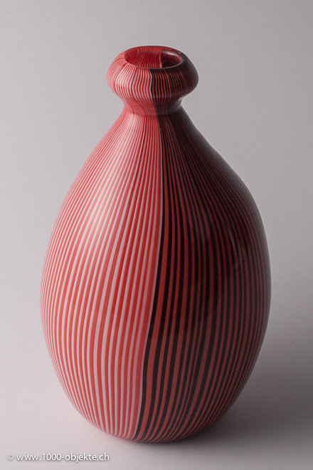 Signierte Tessuto-Vase – Carlo Scarpa für Venini