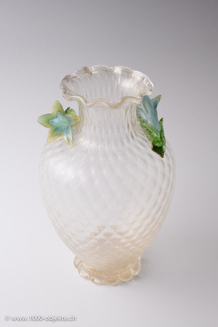 A.Ve.M., elaborate 'Con Fiori' vase, 1950