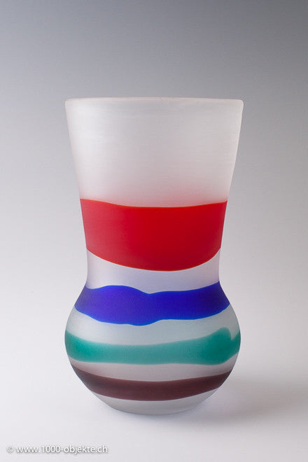 Fulvio Bianconi für Cenedese Murano. Vase „a fasce orizzontali“