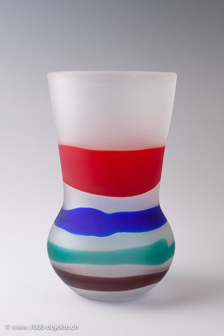 Fulvio Bianconi  for Cenedese Murano. Vase "a fasce orizzontali"