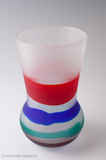 Fulvio Bianconi  for Cenedese Murano. Vase "a fasce orizzontali"