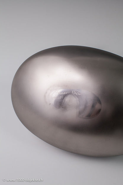 „Silbervase“. Studioglas von Thomas Blank.