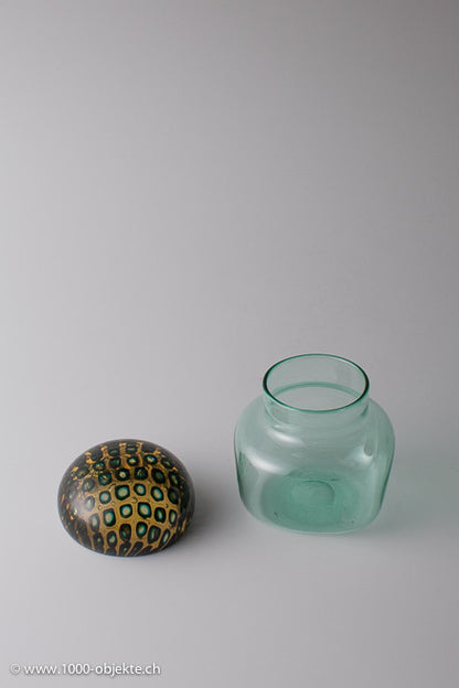 Glas mit Deckel. Ludovico Diaz de Santillana für Venini 1965