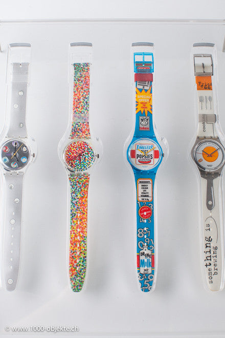 Swatch Special „Swatch-Display“ mit 4 neuen Swatch“