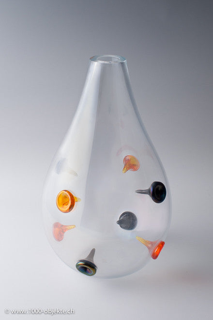 Murano-Vase „Cugni / Wedged“ von Ermanno Nason, 1970