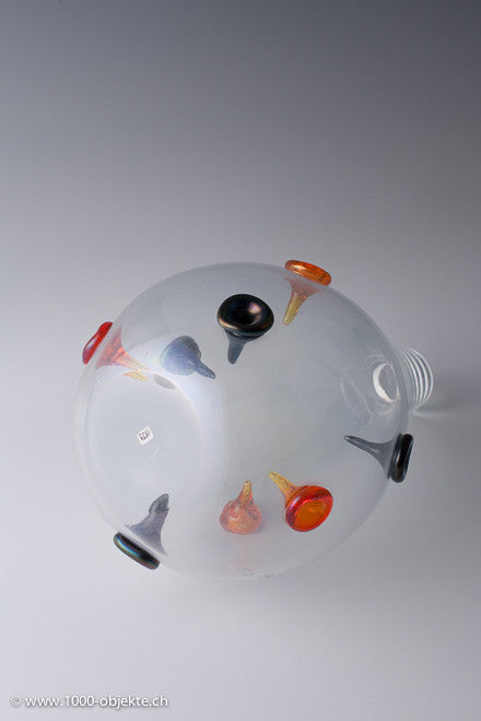 Murano-Vase „Cugni / Wedged“ von Ermanno Nason, 1970