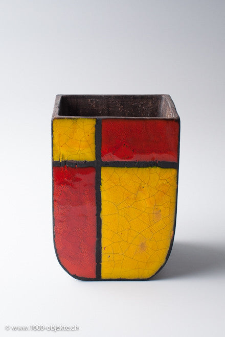 Keramikobjekt „Mondrian“ von Aldo Londi für Bitossi